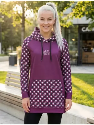 Dámská funkční prodloužená mikina premium ALTISPORT VOJ/ALW048MI03 FIALOVÁ