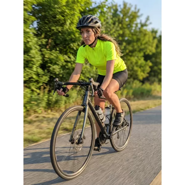  Dámský cyklo dres ALTISPORT NoPrint NP/ALW115NJ BRIGHT YELLOW 