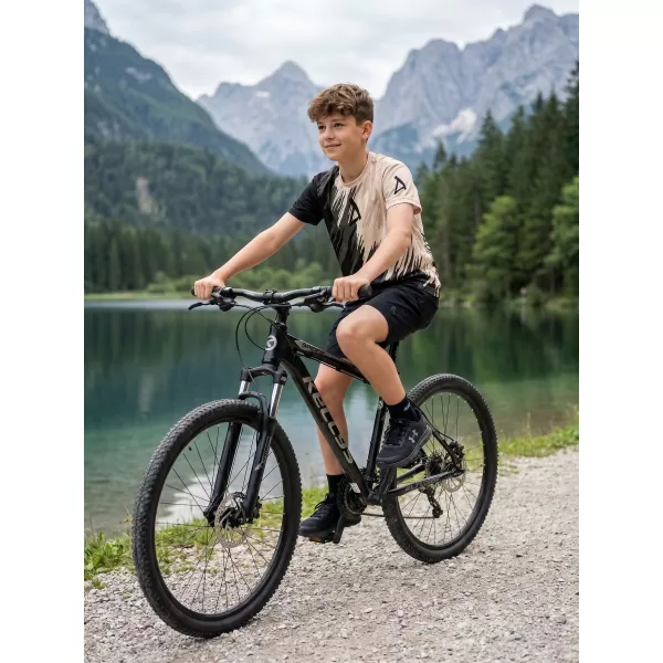 Dětské funkční triko premium ALTISPORT VOJ/ALK006TR01 ČERNÁ/HNĚDÁ 