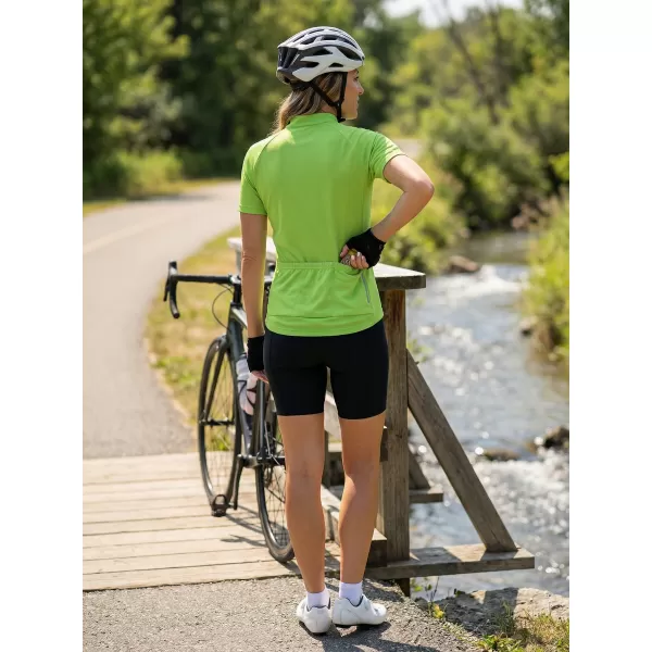  Dámský cyklo dres ALTISPORT NoPrint NP/ALW115NJ LIME GREEN 