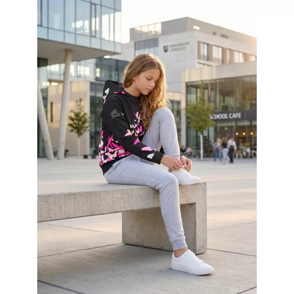  Dětská funkční mikina premium ALTISPORT VOJ/ALK022MI01 ČERNÁ/RŮŽOVÁ 