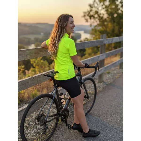  Dámský cyklo dres ALTISPORT NoPrint NP/ALW115NJ BRIGHT YELLOW 