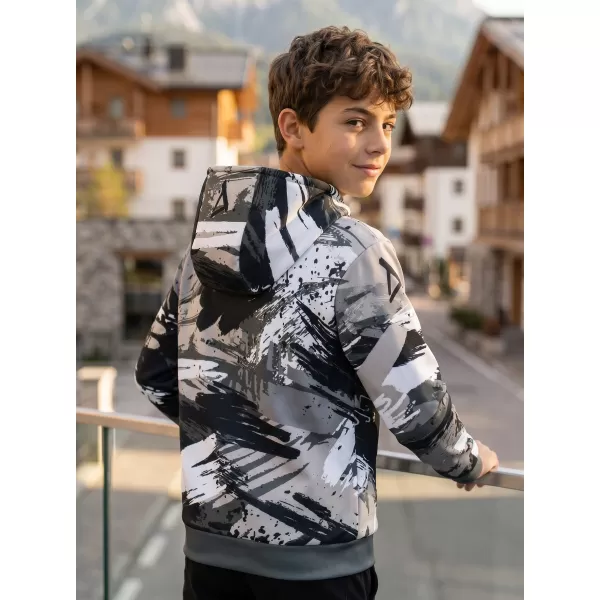  Dětská funkční mikina premium ALTISPORT VOJ/ALK014MI01 ČERNÁ/ŠEDÁ 