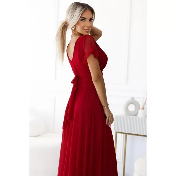  Dámské šaty NUMOCO NASTIA 562-2 VÍNOVÁ 