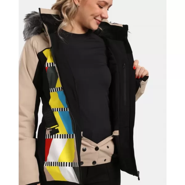  Dámská lyžařská bunda KILPI CLAIR-W WL0107KI BÉŽOVÁ 