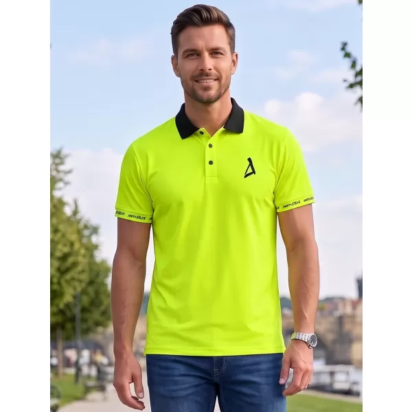  Pánské funkční triko s límečkem premium ALTISPORT VOJ/ALM000TR05 NEON YELLOW 