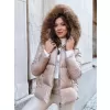 Dámská bunda DSTREET SPARKLE KARAMELOVÁ