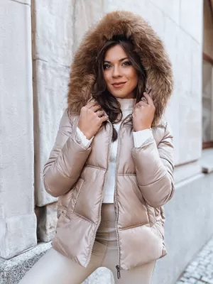 Dámská bunda DSTREET SPARKLE KARAMELOVÁ