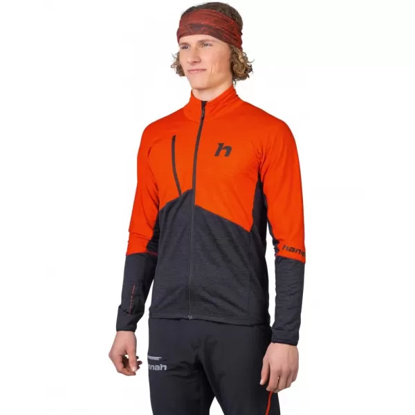  Pánská mikina HANNAH NIRO SPICY ORANGE/ANTHRACITE MEL 