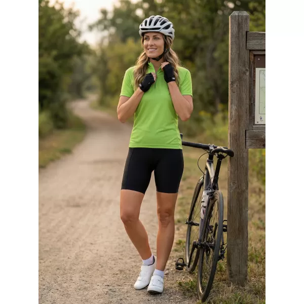  Dámský cyklo dres ALTISPORT NoPrint NP/ALW115NJ LIME GREEN 