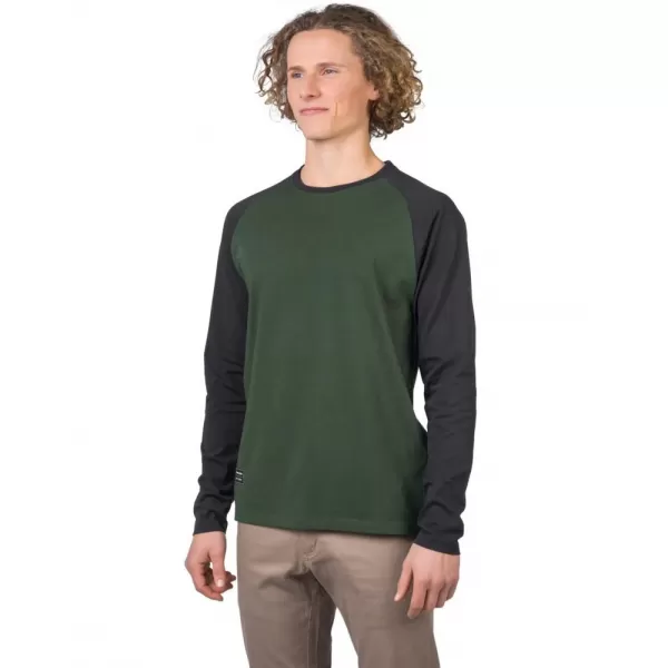  Pánské triko s dlouhým rukávem HANNAH ROKET KOMBU GREEN/ANTHRACITE 
