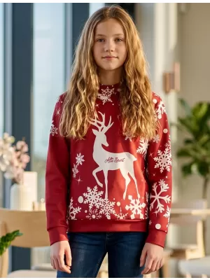 Dětská funkční mikina premium ALTISPORT VOJ/ALKVN5MI01 ČERVENÁ