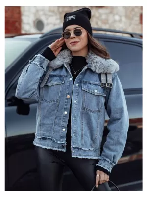 Dámská bunda DSTREET FURDENIM SVĚTLE MODRÁ