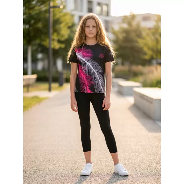  Dětské funkční triko premium ALTISPORT VOJ/ALK001TR01 ČERNÁ/RŮŽOVÁ 