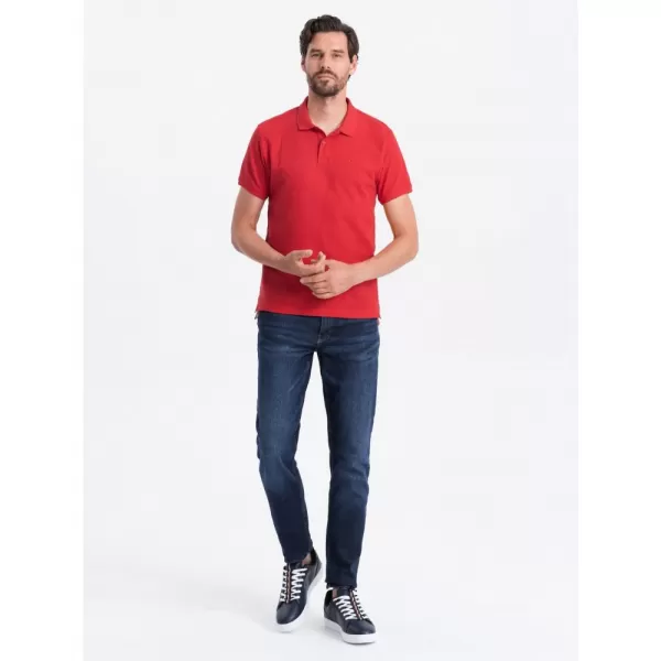  Pánské triko s límečkem OMBRE S1374 RED 