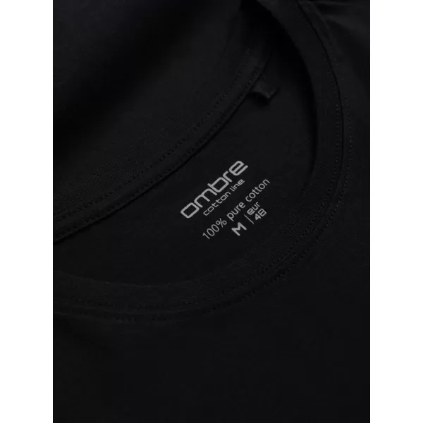  Pánské triko OMBRE OM-TSBS-0146 BLACK 