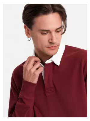 Pánská mikina OMBRE OM-SSNZ-0132 MAROON