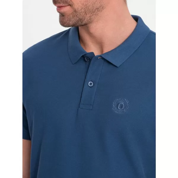  Pánské triko s límečkem OMBRE S1374 DARK BLUE 
