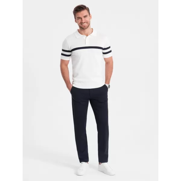  Pánské kalhoty OMBRE OM-PACP-0191 NAVY BLUE 