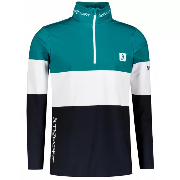  Pánská funkční termo mikina premium ALTISPORT VOJ/ALM051TER03 PETROLEJOVÁ/ČERNÁ 