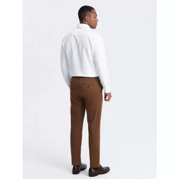  Pánské kalhoty OMBRE OM-PACP-0190 CARAMEL 