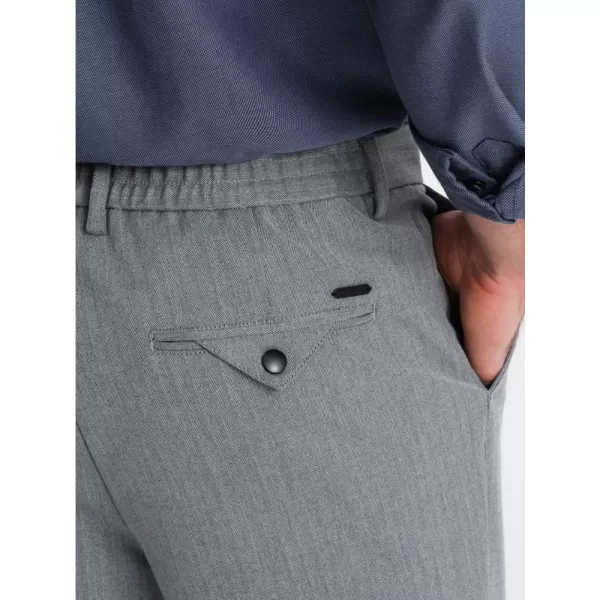 Pánské kalhoty OMBRE OM-PACP-0158 GREY 