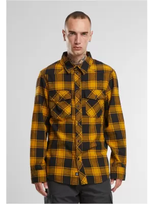 Pánská košile BRANDIT BD4002 BLACK/YELLOW
