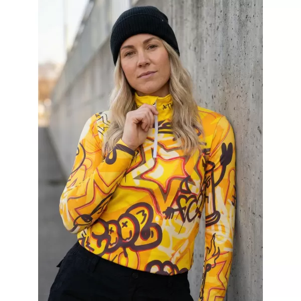  Dámská funkční termo mikina premium ALTISPORT VOJ/ALW054TER03 ŽLUTÁ 