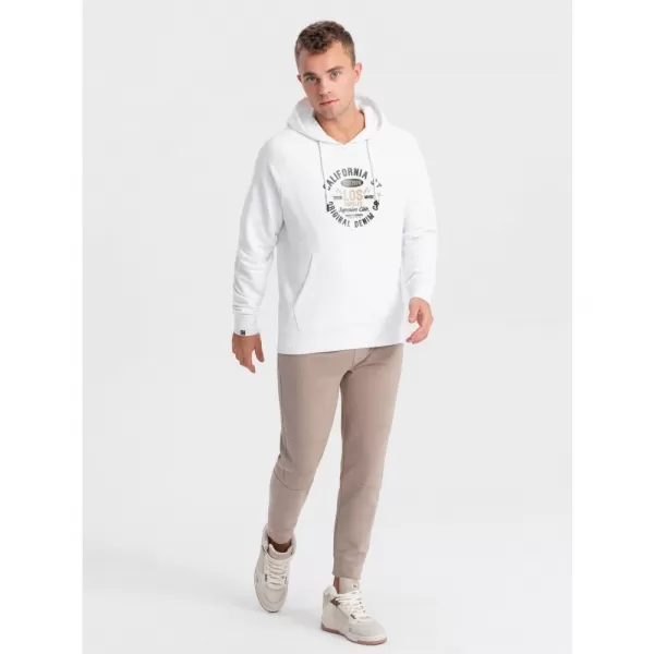  Pánská mikina OMBRE OM-SSPS-0151 WHITE 