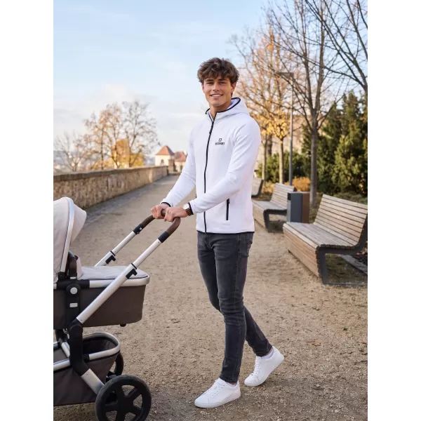  Pánská funkční sportovní mikina ALTISPORT ALM006417 BÍLÁ 
