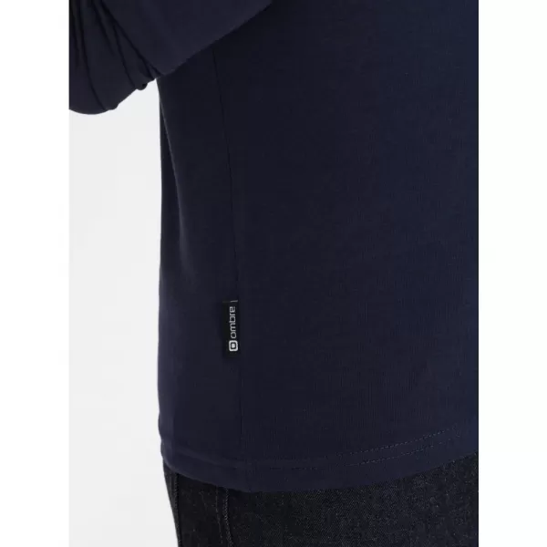  Pánské triko s dlouhým rukávem OMBRE OM-LSCL-0110 NAVY BLUE 