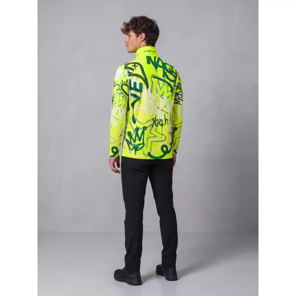  Pánská funkční termo mikina premium ALTISPORT VOJ/ALM054TER03 FLUO ZELENÁ 