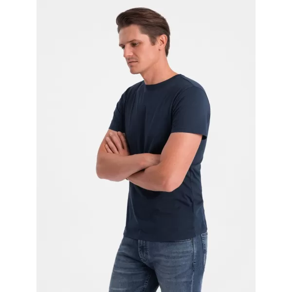  Pánské triko OMBRE OM-TSBS-0146 NAVY BLUE 