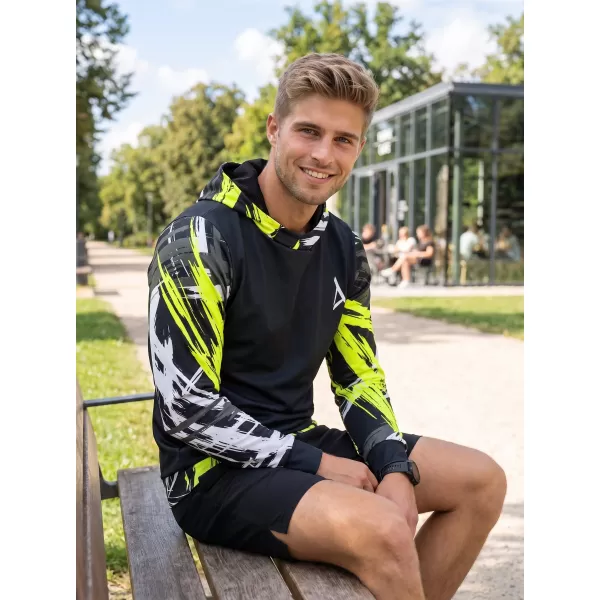  Pánská funkční mikina premium ALTISPORT VOJ/ALM039MI01 ČERNOŽLUTÁ 