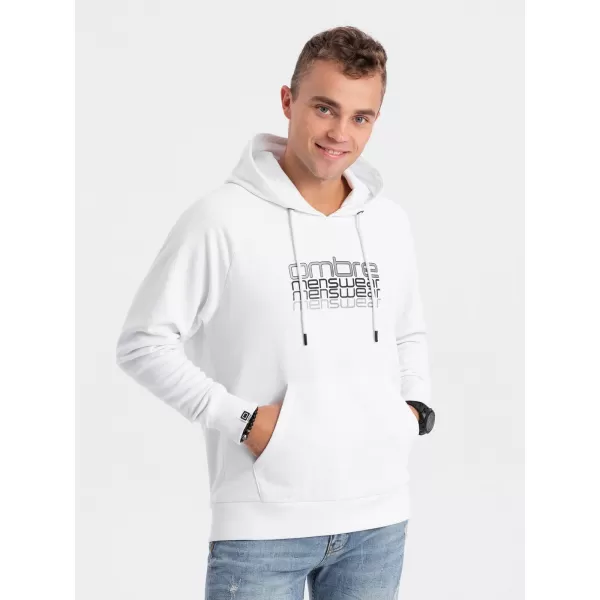  Pánská mikina OMBRE OM-SSPS-0153 WHITE 