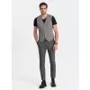 Pánská vesta OMBRE OM-BLZV-0111 GRAY