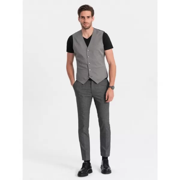  Pánská vesta OMBRE OM-BLZV-0111 GRAY 