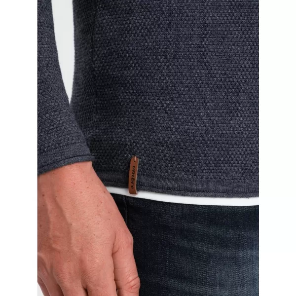  Pánský svetr OMBRE OM-SWSW-0103 NAVY BLUE MELANGE 