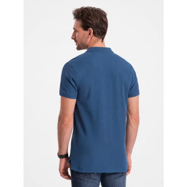  Pánské triko s límečkem OMBRE S1374 DARK BLUE 