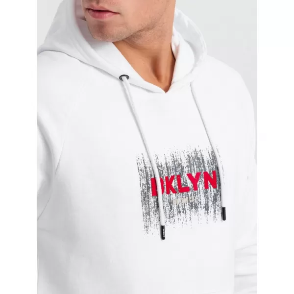  Pánská mikina OMBRE OM-SSPS-0150 WHITE 