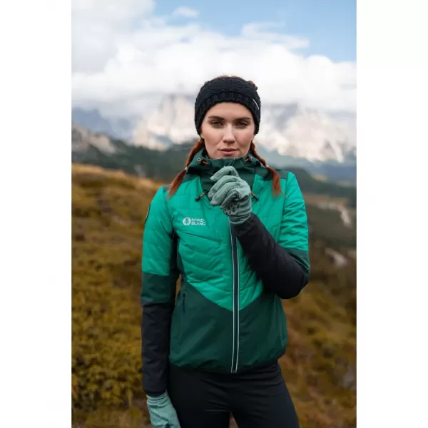  Dámská sportovní bunda NORDBLANC ICEBERGS NBWJL8112 TMAVĚ ZELENÁ 