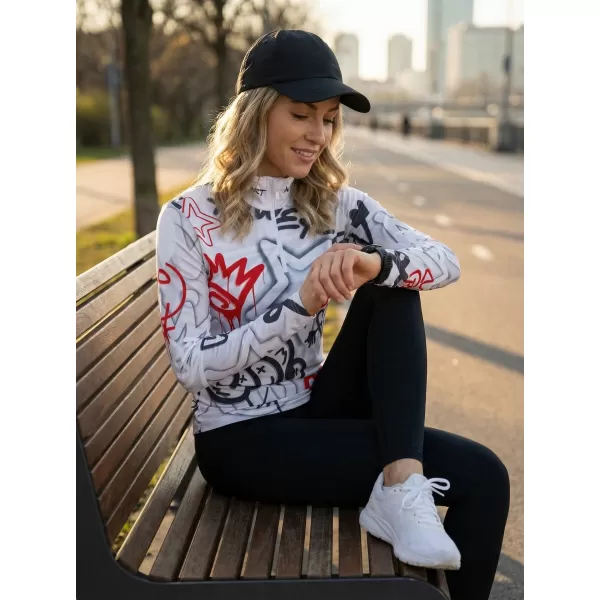  Dámská funkční termo mikina premium ALTISPORT VOJ/ALW054TER03 ŠEDOČERVENÁ 