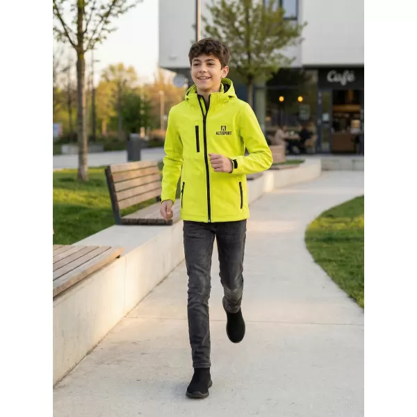  Dětská softshellová bunda ALTISPORT ALK006535 LIMETKOVÁ 