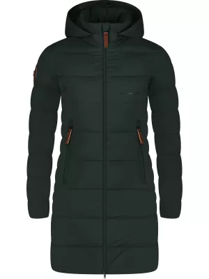 Dámský zimní kabát NORDBLANC MOMENTS NBWJL8076 TMAVĚ ZELENÁ