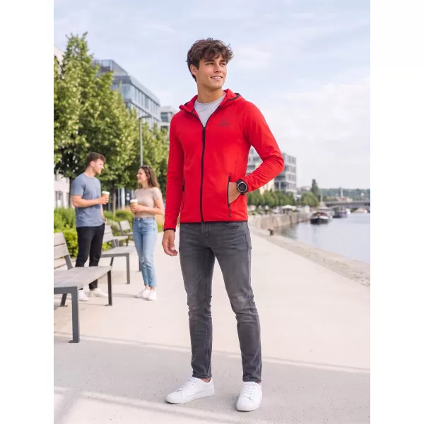  Pánská funkční sportovní mikina ALTISPORT ALM006417 ČERVENÁ 