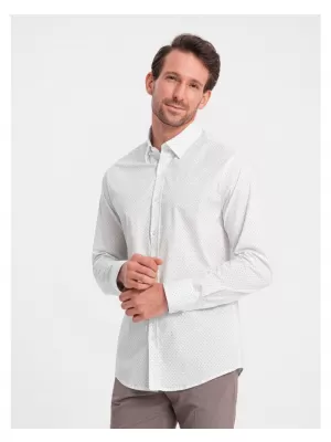 Pánská košile OMBRE OM-SHCS-0152 WHITE
