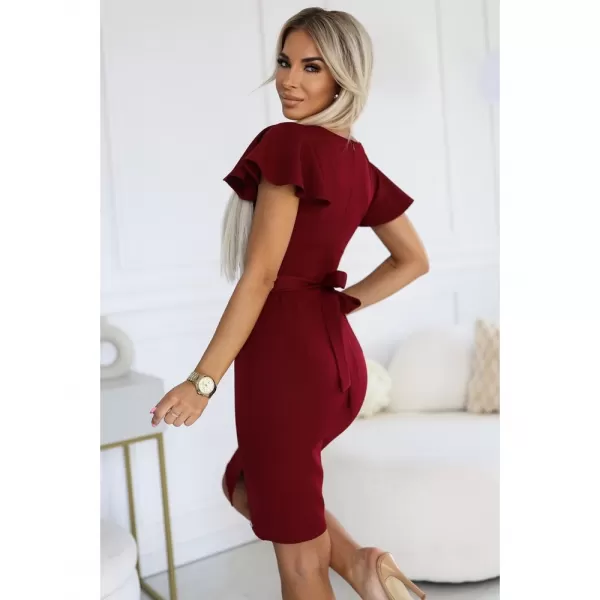  Dámské šaty NUMOCO NINA 479-7 VÍNOVÁ 