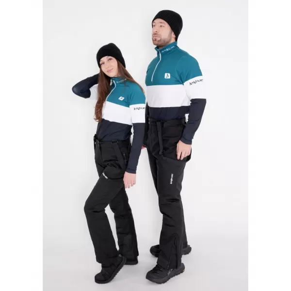  Pánská funkční termo mikina premium ALTISPORT VOJ/ALM051TER03 PETROLEJOVÁ/ČERNÁ 