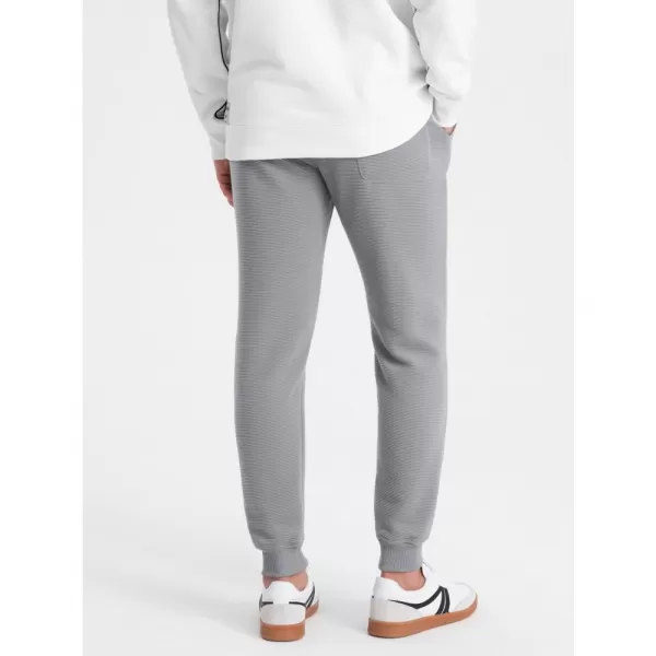  Pánské tepláky OMBRE OM-PASK-0129 GRAY 