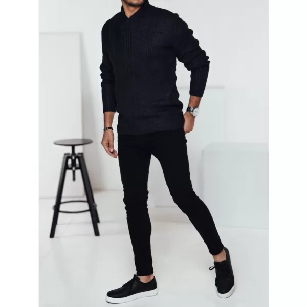  Pánský svetr DSTREET wx2258 TMAVĚ MODRÁ 